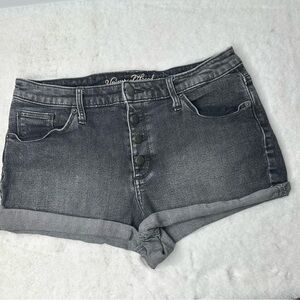 Universal Threads Washed Black Denim Shorts Size 10/30